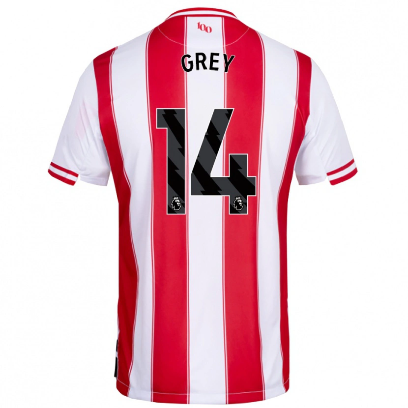 Danxen Kinder Andre Grey #14 Rot Weiß Heimtrikot Trikot 2025/26 T-Shirt