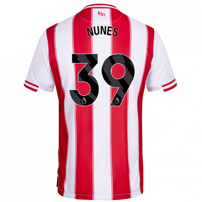 Danxen Kinder Gustavo Nunes #39 Rot Weiß Heimtrikot Trikot 2025/26 T-Shirt