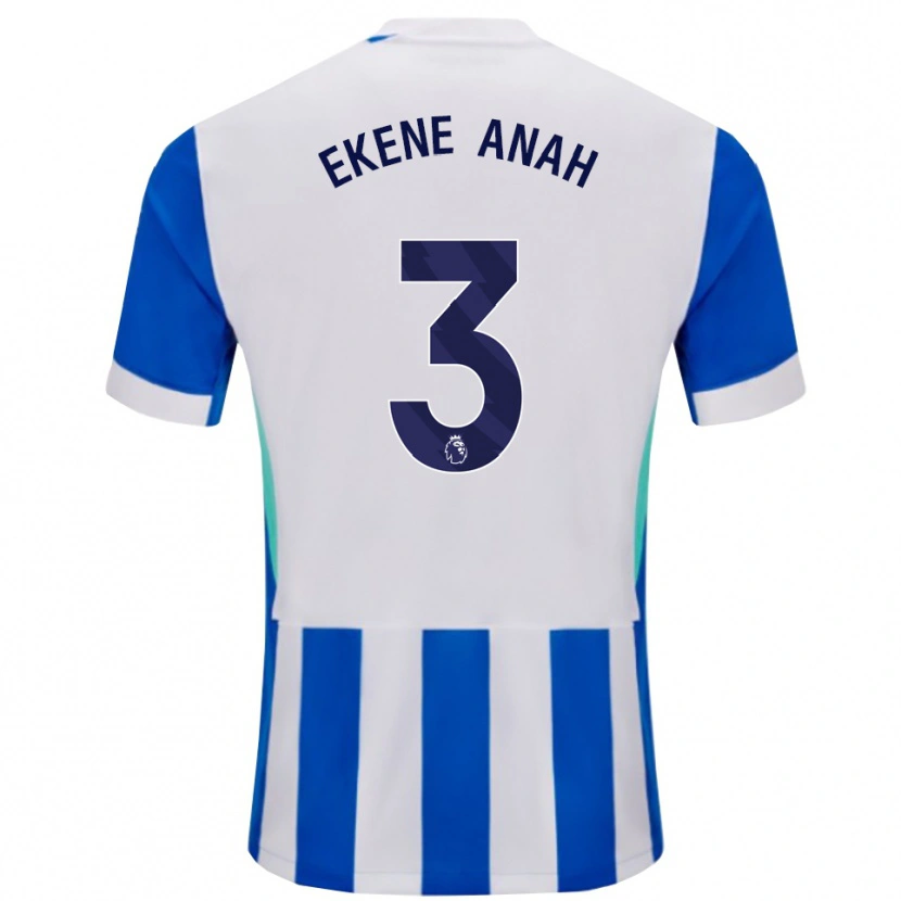 Danxen Kinder Cristiano Ekene Anah #3 Blau Weiß Heimtrikot Trikot 2025/26 T-Shirt
