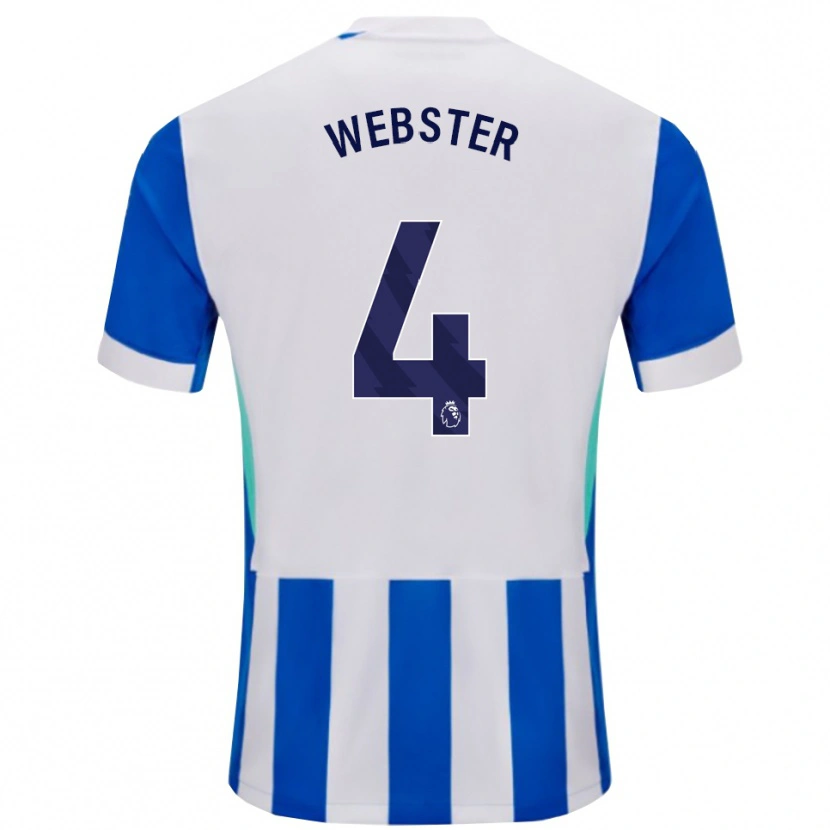 Danxen Kinder Adam Webster #4 Blau Weiß Heimtrikot Trikot 2025/26 T-Shirt