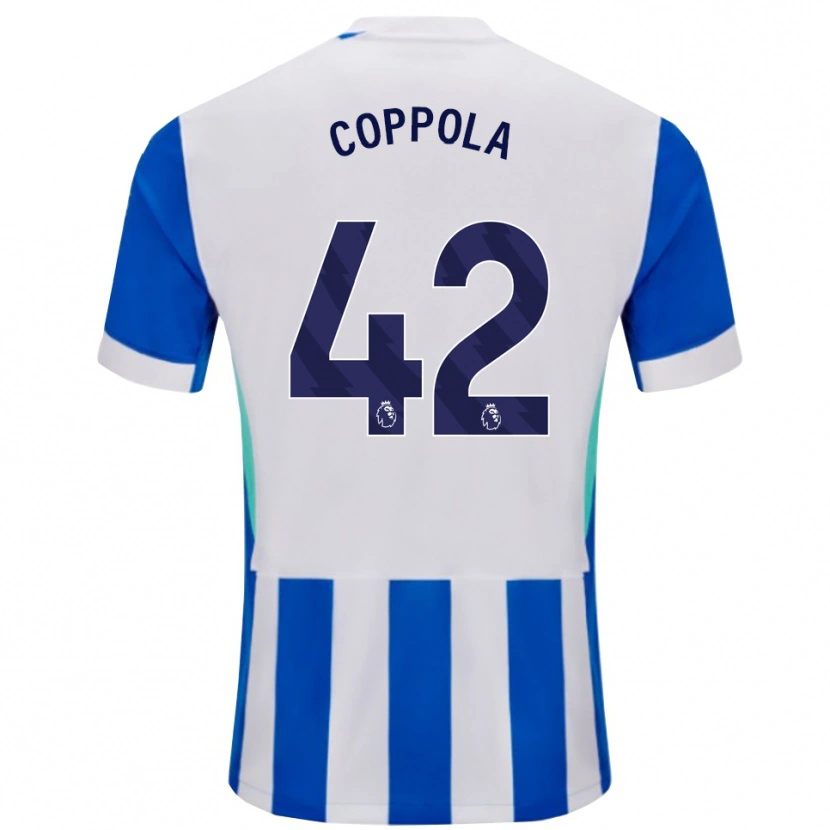 Danxen Kinder Diego Coppola #42 Blau Weiß Heimtrikot Trikot 2025/26 T-Shirt