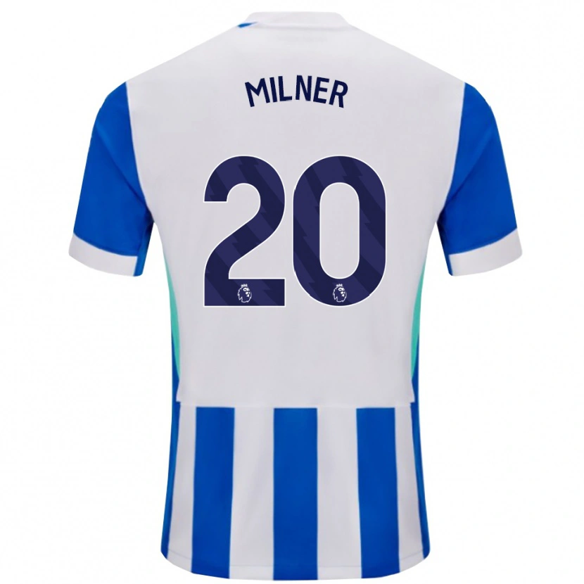 Danxen Kinder James Milner #20 Blau Weiß Heimtrikot Trikot 2025/26 T-Shirt