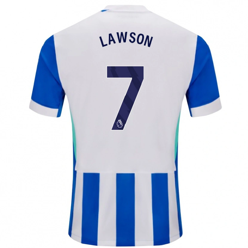 Danxen Kinder Zebedee Lawson #7 Blau Weiß Heimtrikot Trikot 2025/26 T-Shirt