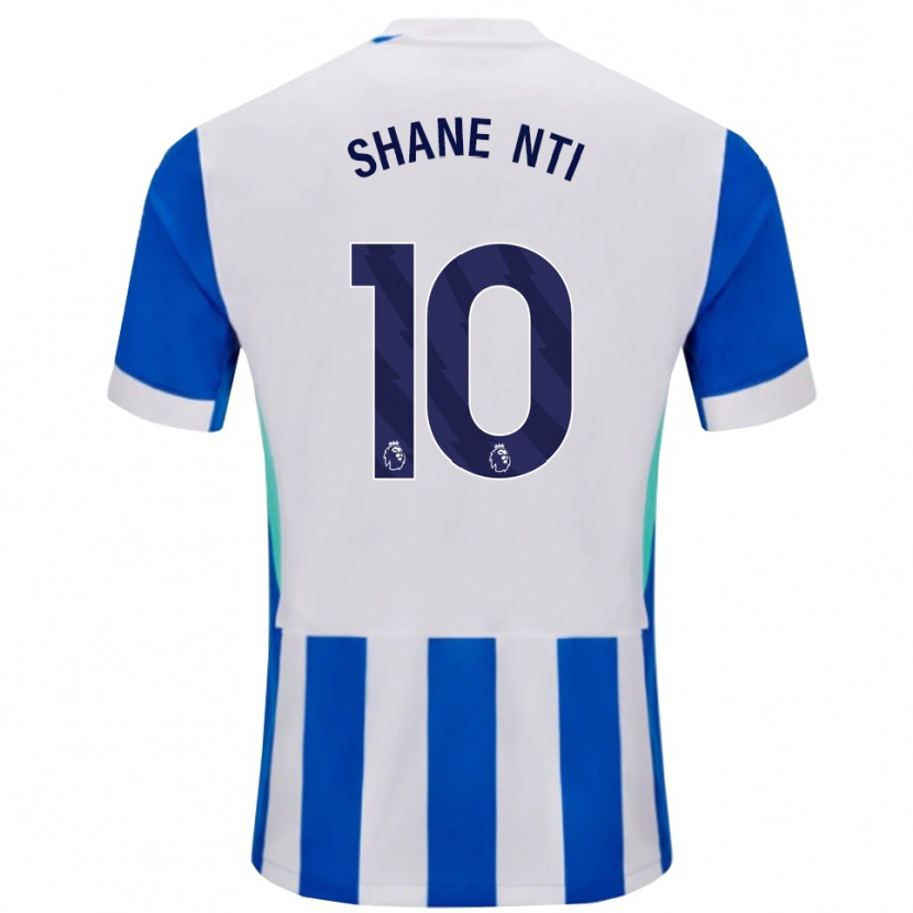 Danxen Kinder Shane Nti #10 Blau Weiß Heimtrikot Trikot 2025/26 T-Shirt