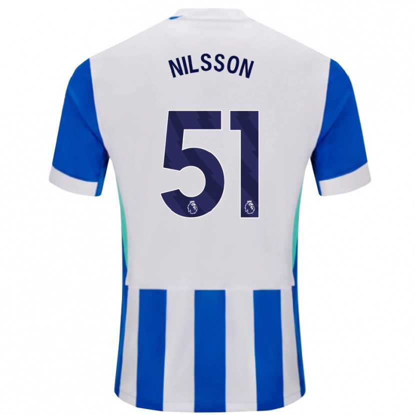 Danxen Kinder Casper Nilsson #51 Blau Weiß Heimtrikot Trikot 2025/26 T-Shirt