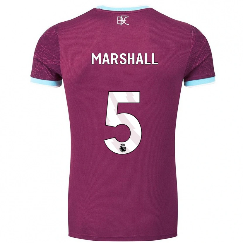 Danxen Kinder Georgia Marshall #5 Burgunderrot Himmelblau Heimtrikot Trikot 2025/26 T-Shirt