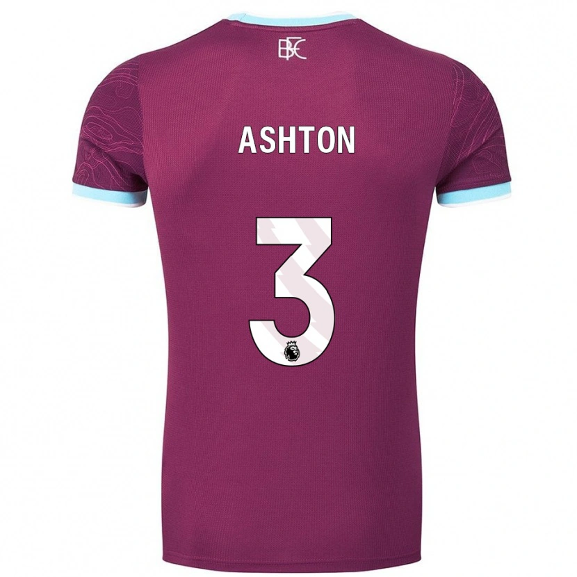 Danxen Kinder Joe Ashton #3 Burgunderrot Himmelblau Heimtrikot Trikot 2025/26 T-Shirt