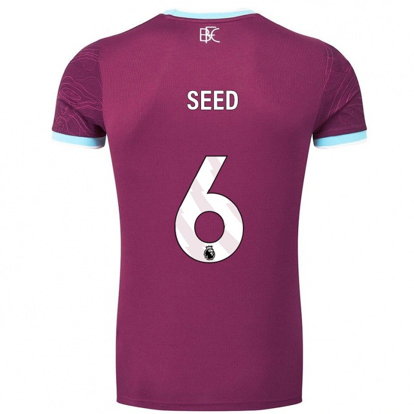 Danxen Kinder Helen Seed #6 Burgunderrot Himmelblau Heimtrikot Trikot 2025/26 T-Shirt