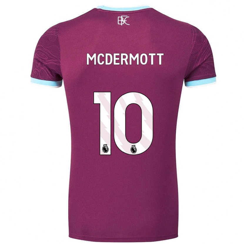 Danxen Kinder Tommy Mcdermott #10 Burgunderrot Himmelblau Heimtrikot Trikot 2025/26 T-Shirt