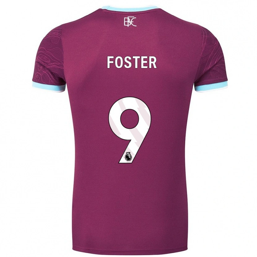 Danxen Kinder Lyle Foster #9 Burgunderrot Himmelblau Heimtrikot Trikot 2025/26 T-Shirt