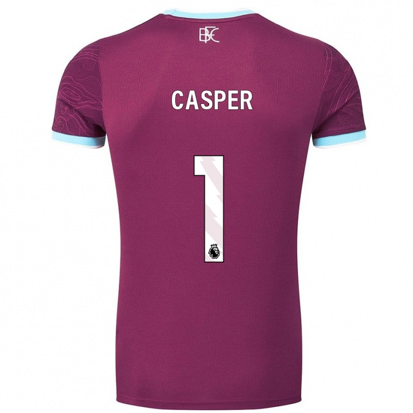 Danxen Kinder Charlie Casper #1 Burgunderrot Himmelblau Heimtrikot Trikot 2025/26 T-Shirt