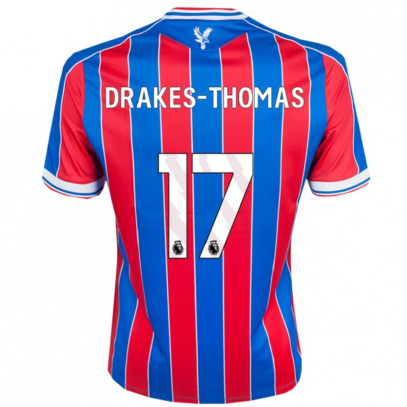 Danxen Kinder Joél Drakes-Thomas #17 Blau Rot Weiß Heimtrikot Trikot 2025/26 T-Shirt