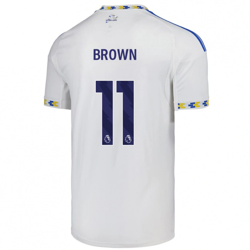 Danxen Kinder Abbie Brown #11 Weiß Blau Heimtrikot Trikot 2025/26 T-Shirt