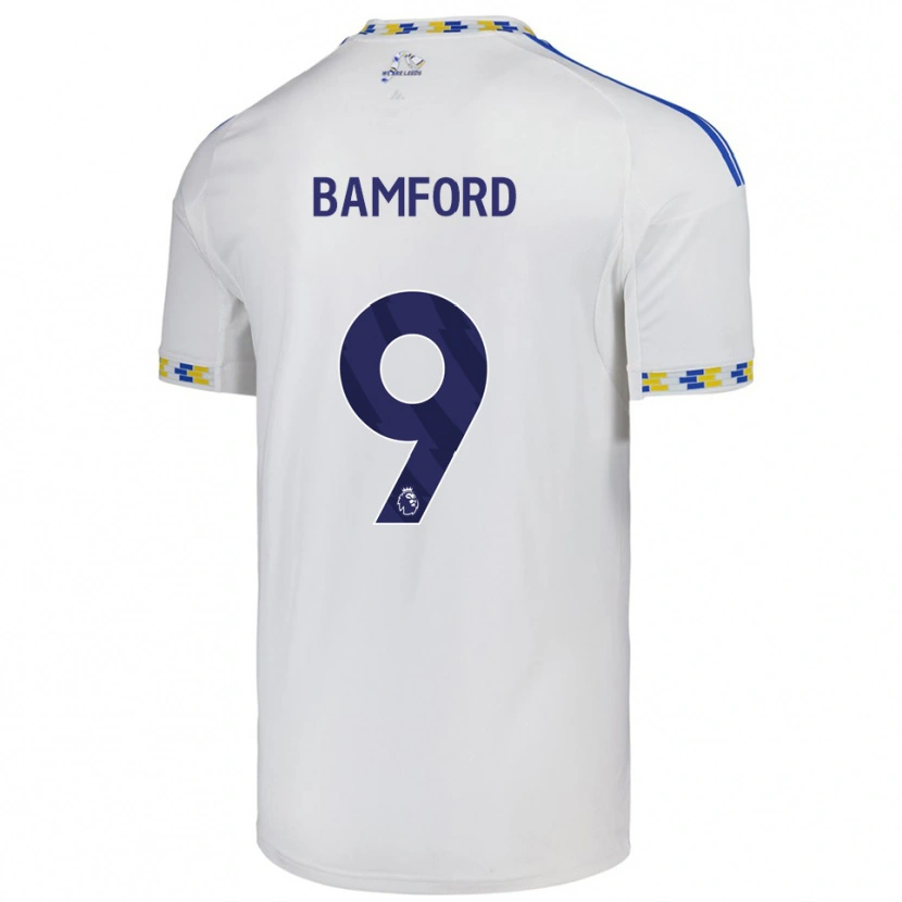 Danxen Kinder Patrick Bamford #9 Weiß Blau Heimtrikot Trikot 2025/26 T-Shirt