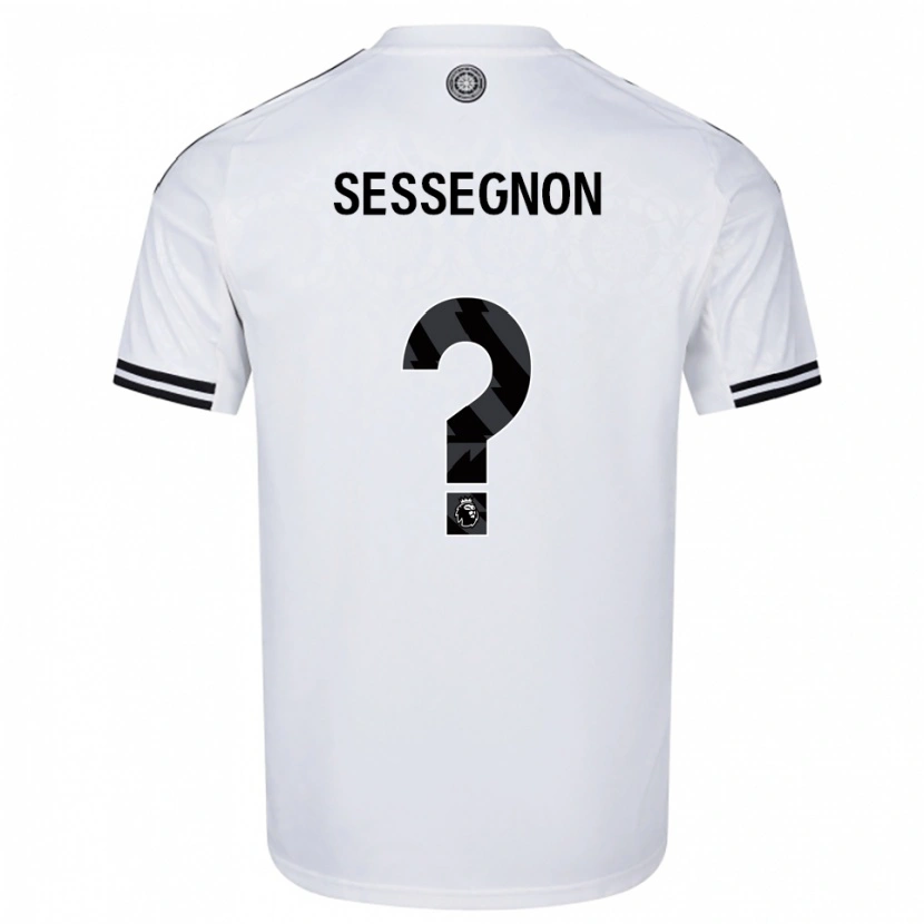 Danxen Kinder Kayden Sessegnon #0 Weiß Schwarz Heimtrikot Trikot 2025/26 T-Shirt