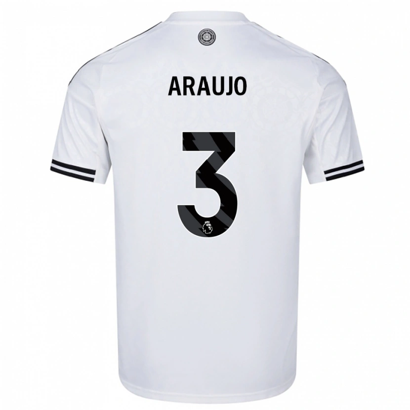 Danxen Kinder Harvey Araujo #3 Weiß Schwarz Heimtrikot Trikot 2025/26 T-Shirt