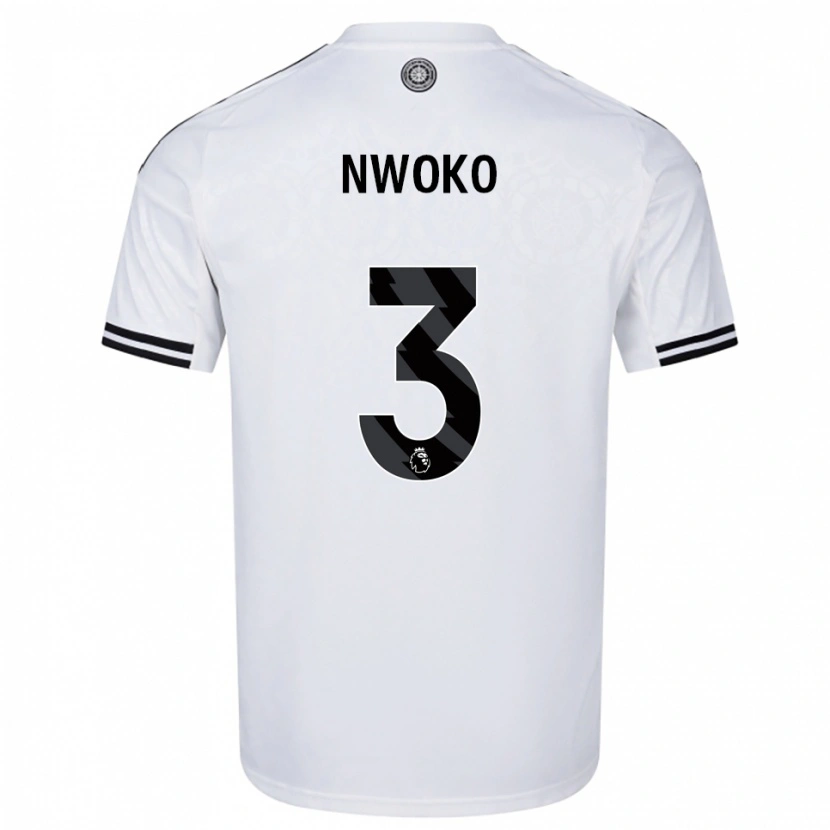 Danxen Kinder Chibuzo Nwoko #3 Weiß Schwarz Heimtrikot Trikot 2025/26 T-Shirt