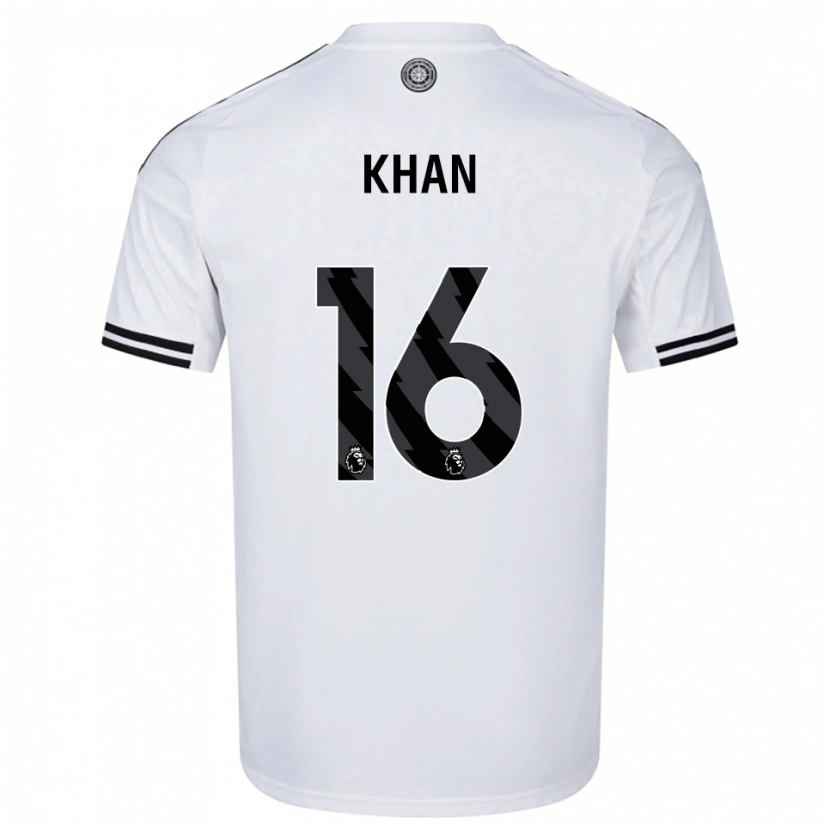 Danxen Kinder Ruban Khan #16 Weiß Schwarz Heimtrikot Trikot 2025/26 T-Shirt