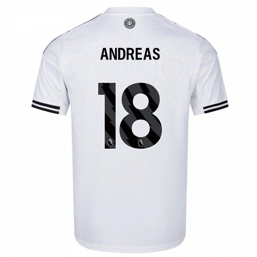 Danxen Kinder Andreas Pereira #18 Weiß Schwarz Heimtrikot Trikot 2025/26 T-Shirt