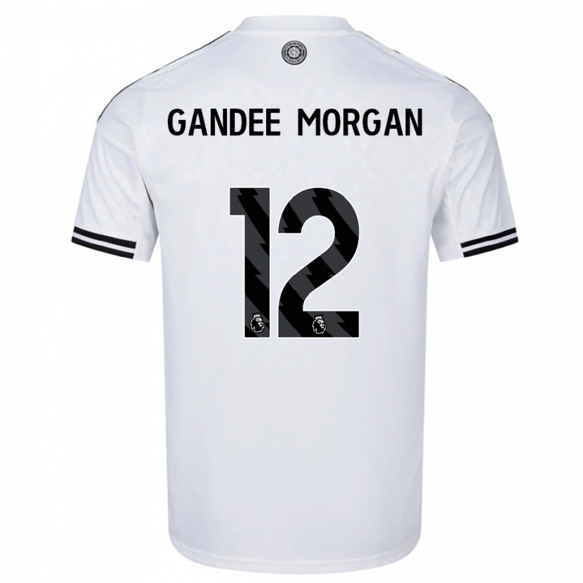 Danxen Kinder Stella Gandee Morgan #12 Weiß Schwarz Heimtrikot Trikot 2025/26 T-Shirt