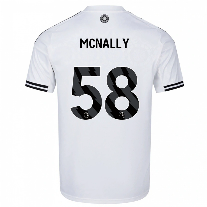 Danxen Kinder Alfie Mcnally #58 Weiß Schwarz Heimtrikot Trikot 2025/26 T-Shirt
