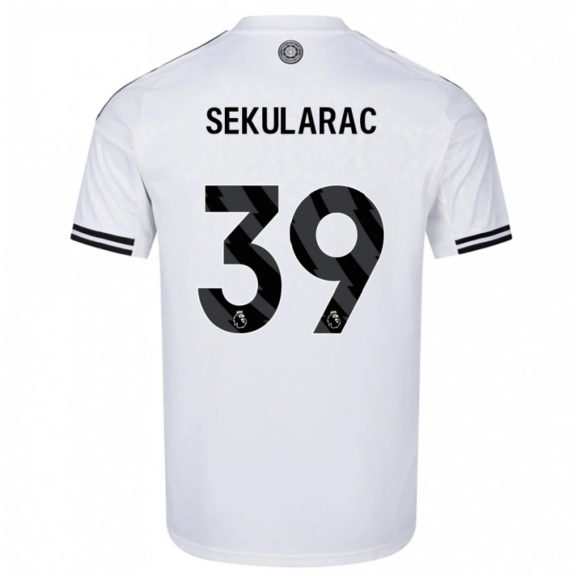 Danxen Kinder Kristian Sekularac #39 Weiß Schwarz Heimtrikot Trikot 2025/26 T-Shirt