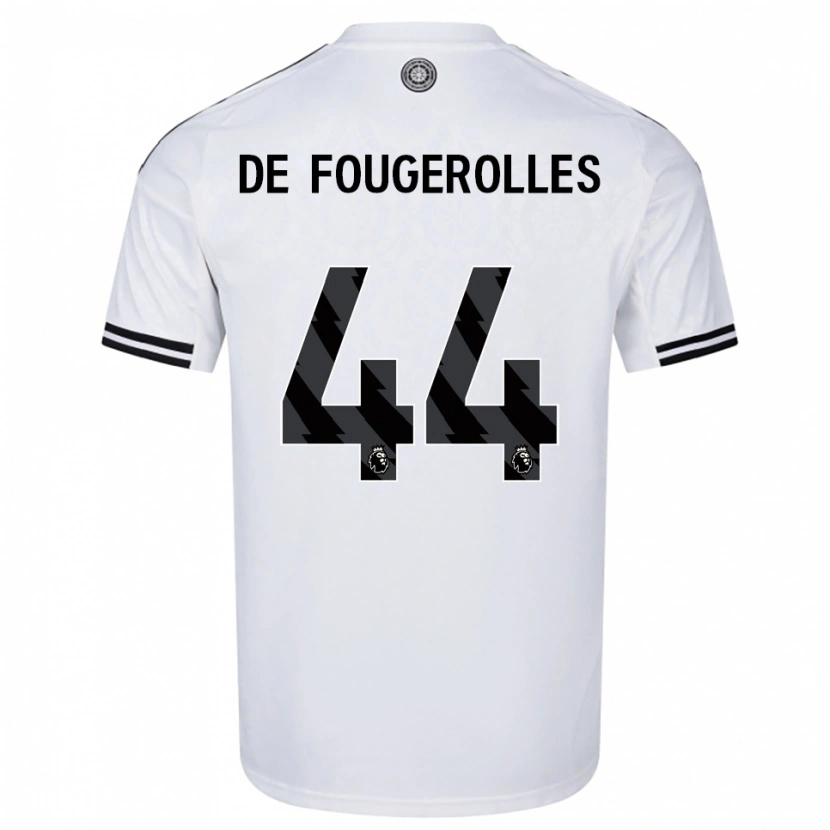 Danxen Kinder Luc De Fougerolles #44 Weiß Schwarz Heimtrikot Trikot 2025/26 T-Shirt