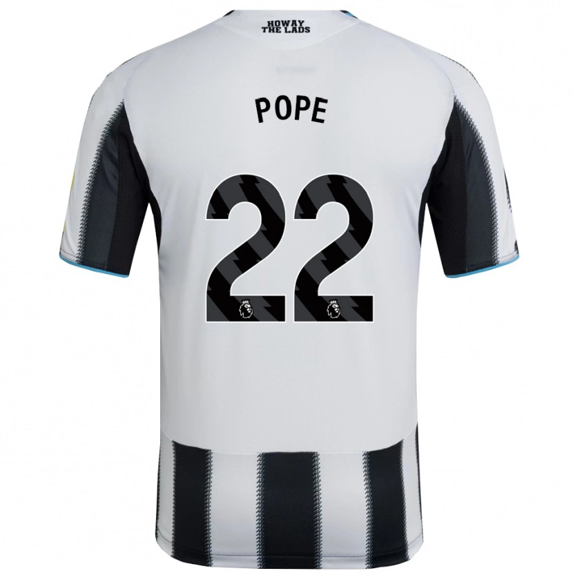 Danxen Kinder Nick Pope #22 Schwarz Weiß Heimtrikot Trikot 2025/26 T-Shirt
