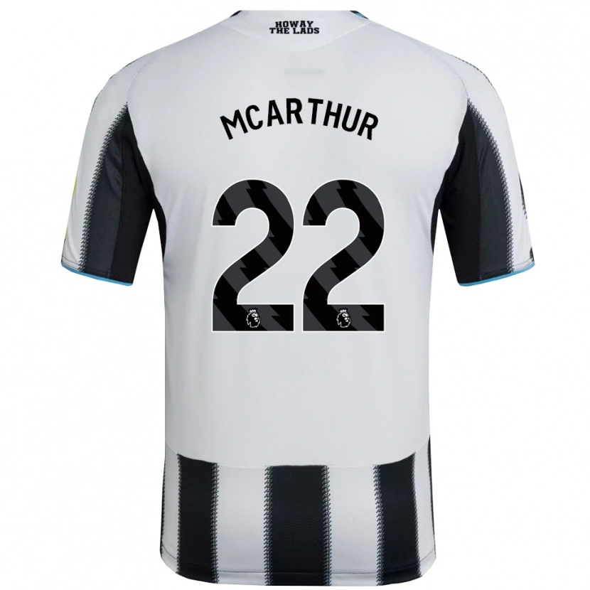 Danxen Kinder Charlie Mcarthur #22 Schwarz Weiß Heimtrikot Trikot 2025/26 T-Shirt