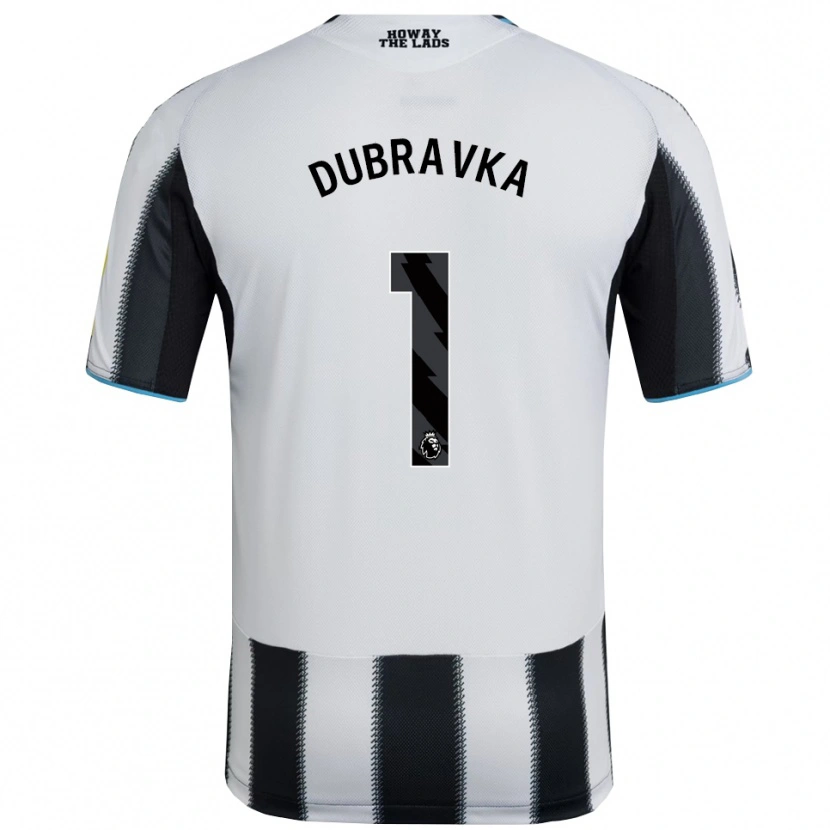 Danxen Kinder Martin Dúbravka #1 Schwarz Weiß Heimtrikot Trikot 2025/26 T-Shirt