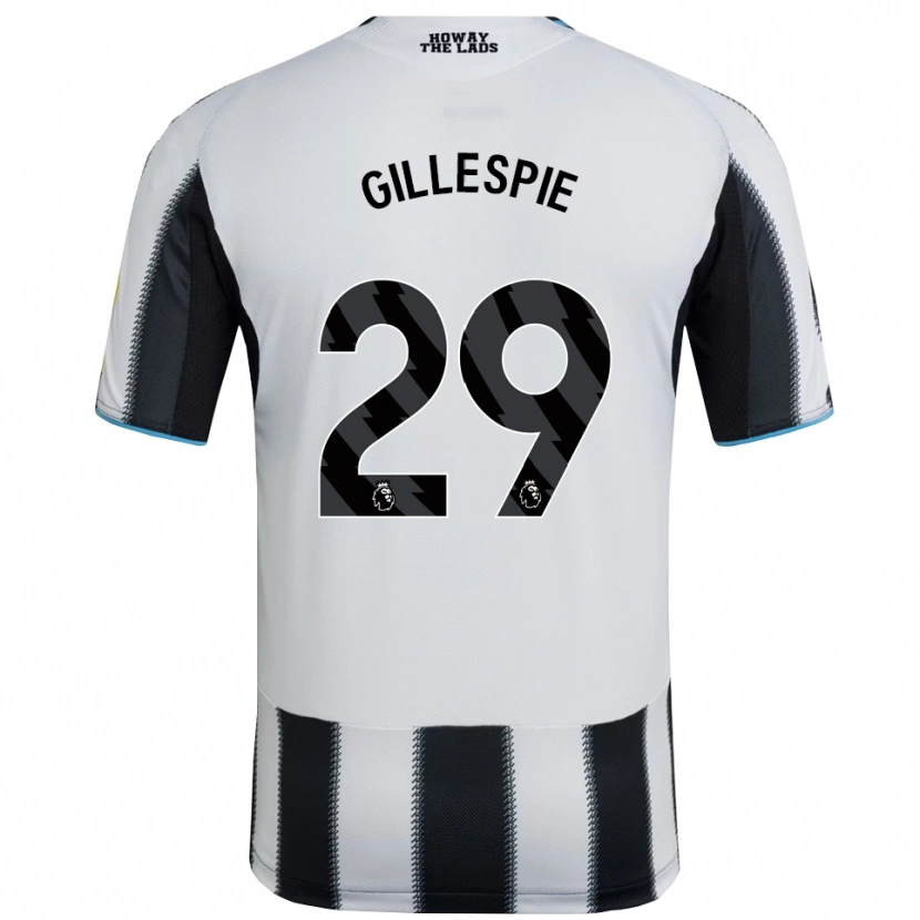 Danxen Kinder Mark Gillespie #29 Schwarz Weiß Heimtrikot Trikot 2025/26 T-Shirt