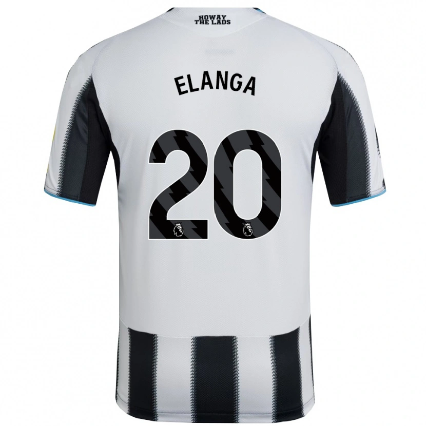 Danxen Kinder Anthony Elanga #20 Schwarz Weiß Heimtrikot Trikot 2025/26 T-Shirt