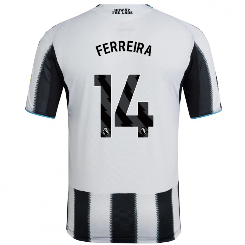 Danxen Kinder Matheos Ferreira #14 Schwarz Weiß Heimtrikot Trikot 2025/26 T-Shirt