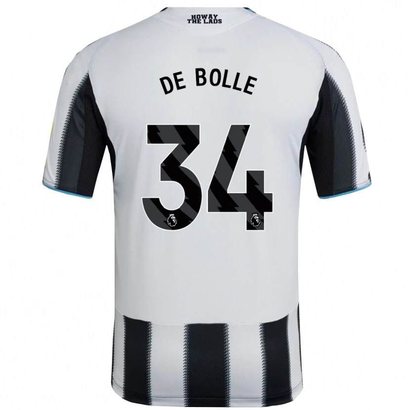 Danxen Kinder Lucas De Bolle #34 Schwarz Weiß Heimtrikot Trikot 2025/26 T-Shirt
