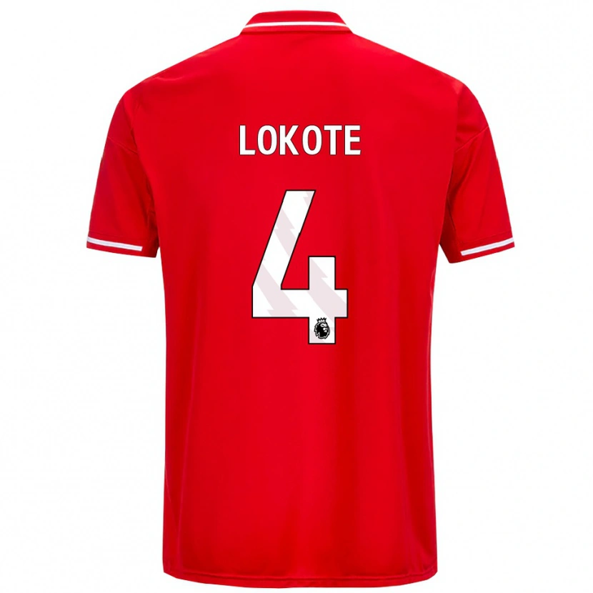 Danxen Kinder Eleazar Lokote #4 Rot Weiß Heimtrikot Trikot 2025/26 T-Shirt