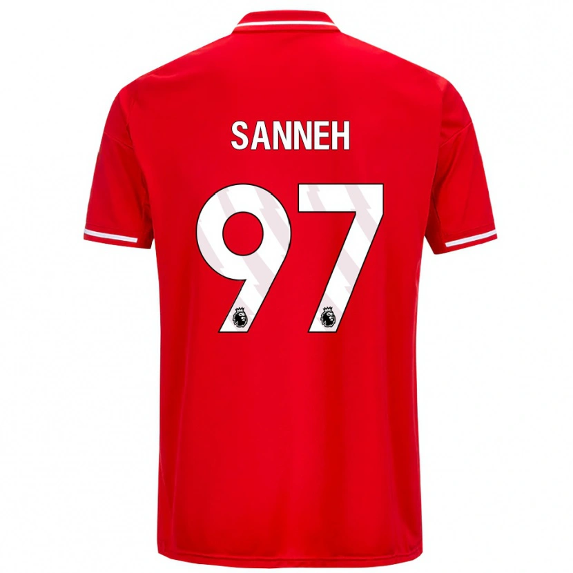 Danxen Kinder Buba Sanneh #97 Rot Weiß Heimtrikot Trikot 2025/26 T-Shirt