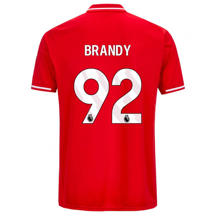 Danxen Kinder Taeneal Brandy #92 Rot Weiß Heimtrikot Trikot 2025/26 T-Shirt