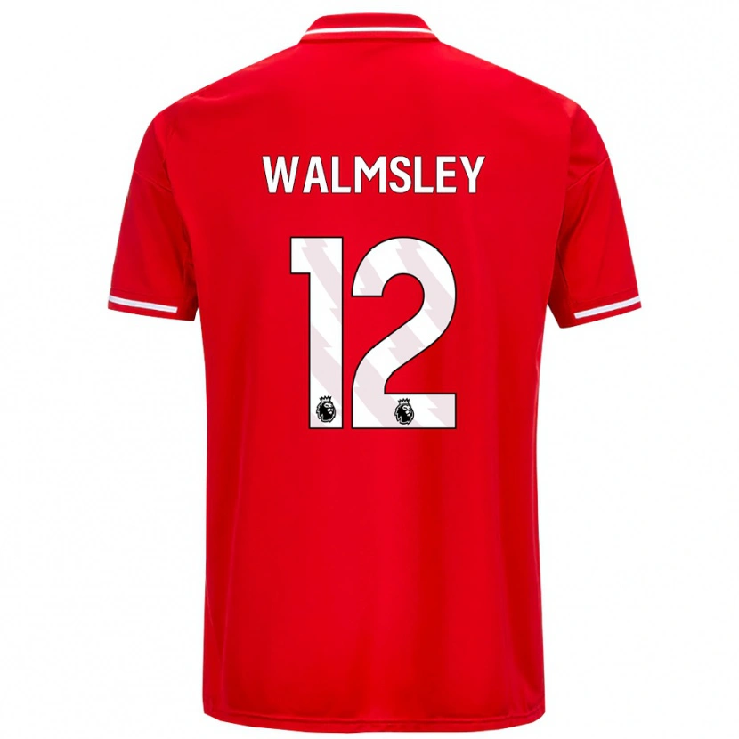 Danxen Kinder Joseph Walmsley #12 Rot Weiß Heimtrikot Trikot 2025/26 T-Shirt