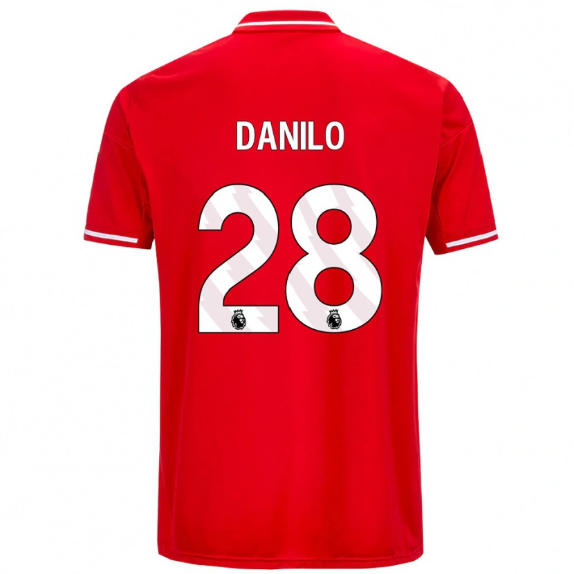 Danxen Kinder Danilo #28 Rot Weiß Heimtrikot Trikot 2025/26 T-Shirt