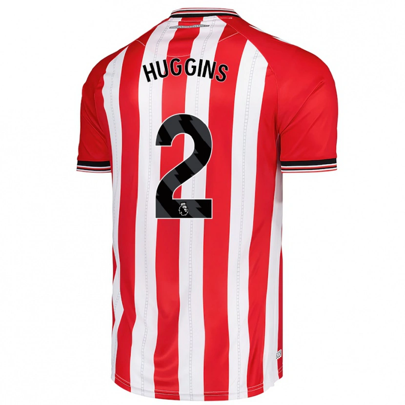 Danxen Kinder Niall Huggins #2 Rot Weiß Heimtrikot Trikot 2025/26 T-Shirt