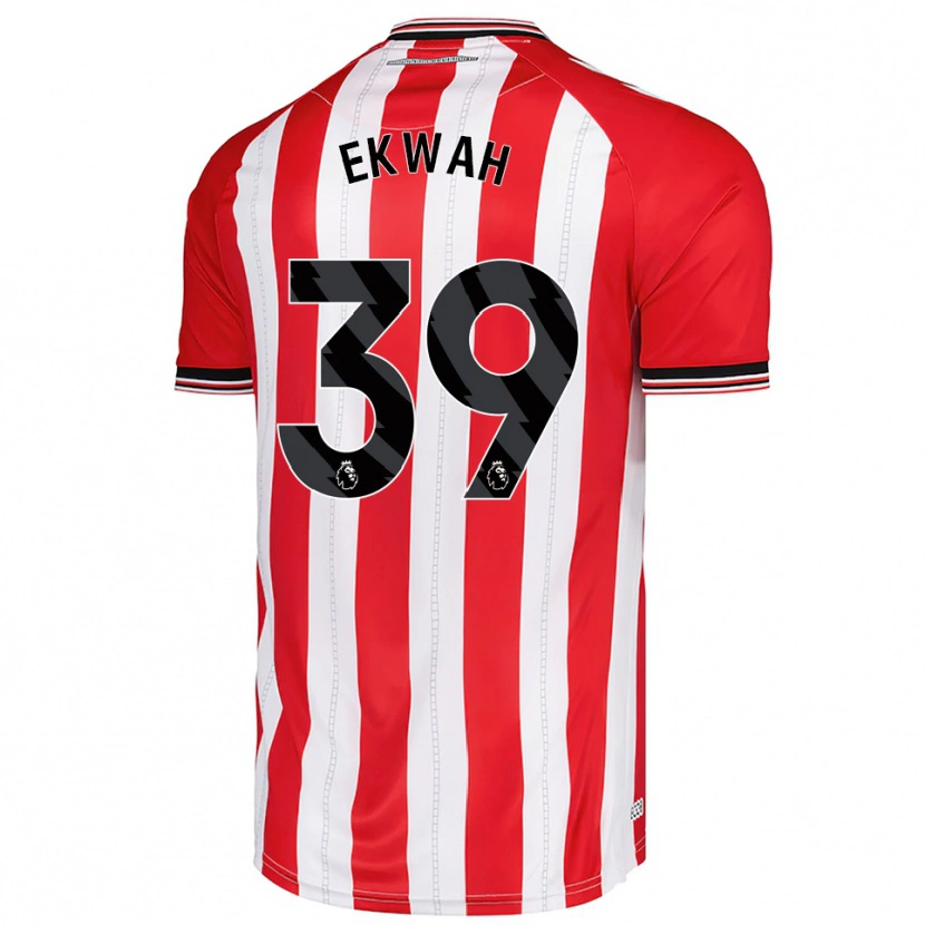 Danxen Kinder Pierre Ekwah #39 Rot Weiß Heimtrikot Trikot 2025/26 T-Shirt