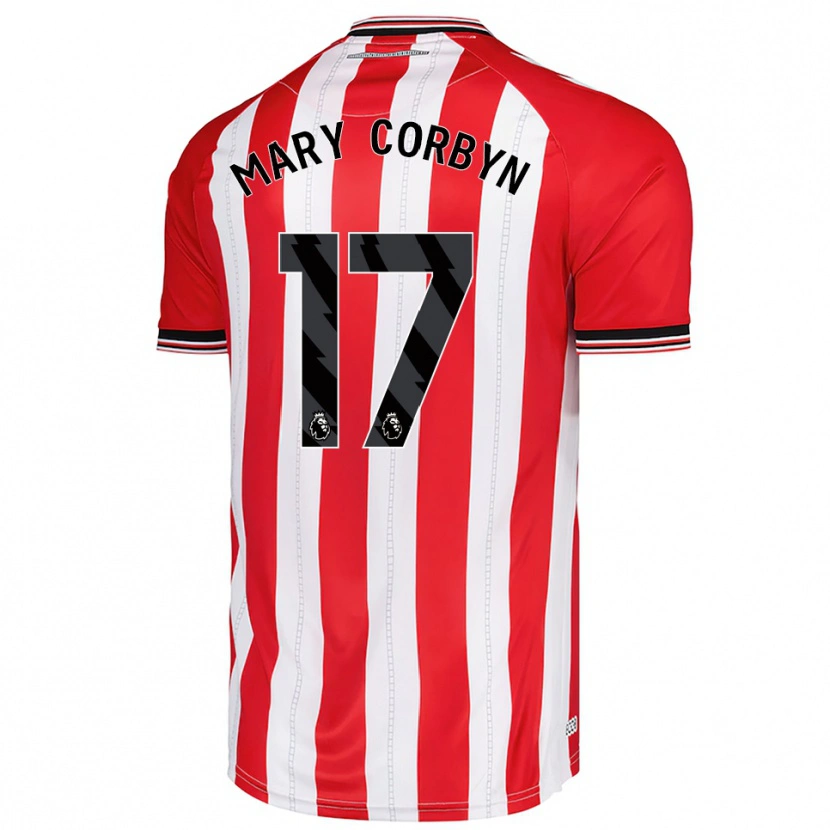 Danxen Kinder Mary Corbyn #17 Rot Weiß Heimtrikot Trikot 2025/26 T-Shirt
