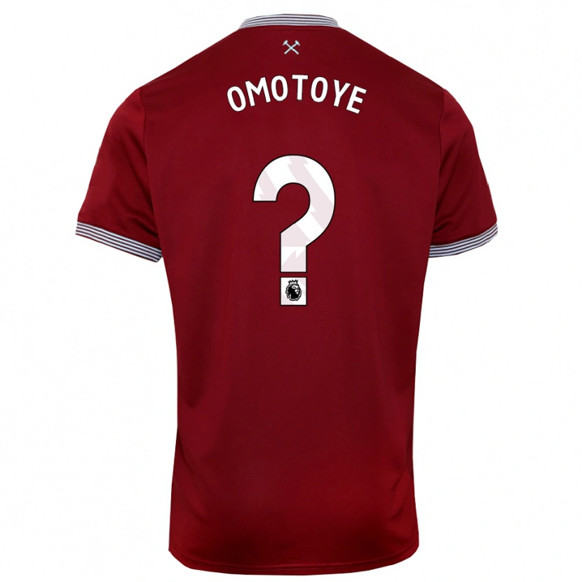 Danxen Kinder Tyrone Omotoye #0 Burgunderrot Weiß Heimtrikot Trikot 2025/26 T-Shirt