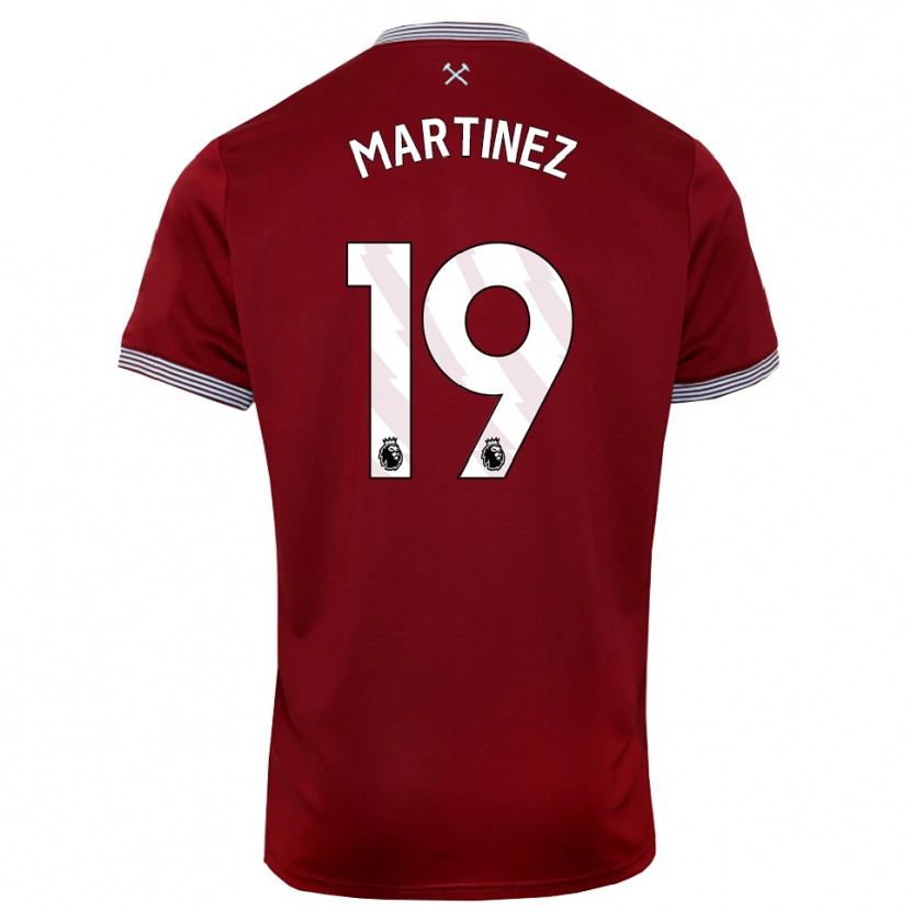 Danxen Kinder Shekiera Martinez #19 Burgunderrot Weiß Heimtrikot Trikot 2025/26 T-Shirt