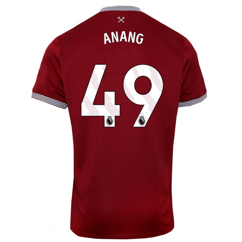 Danxen Kinder Joseph Anang #49 Burgunderrot Weiß Heimtrikot Trikot 2025/26 T-Shirt