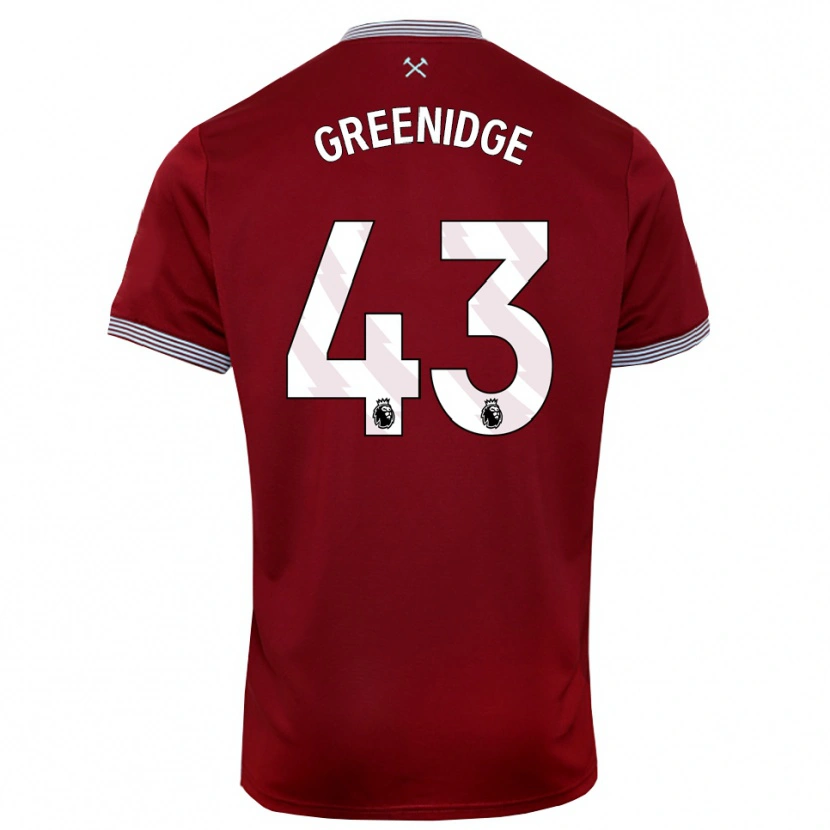 Danxen Kinder Will Greenidge #43 Burgunderrot Weiß Heimtrikot Trikot 2025/26 T-Shirt