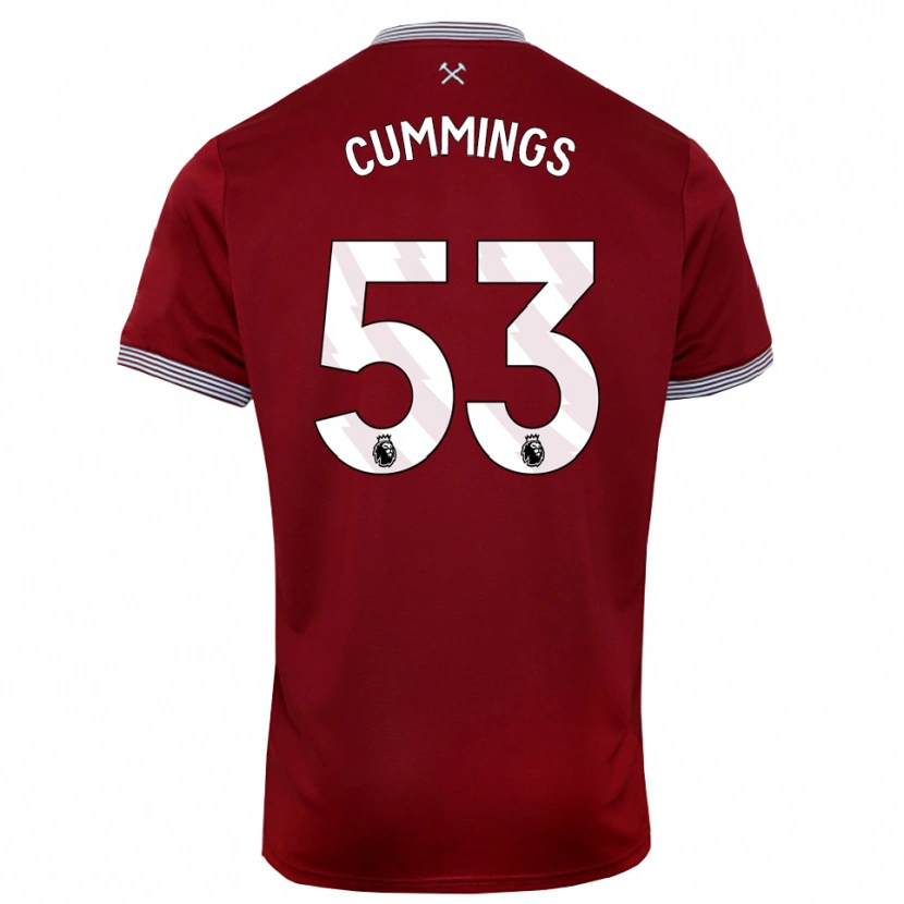 Danxen Kinder Daniel Cummings #53 Burgunderrot Weiß Heimtrikot Trikot 2025/26 T-Shirt