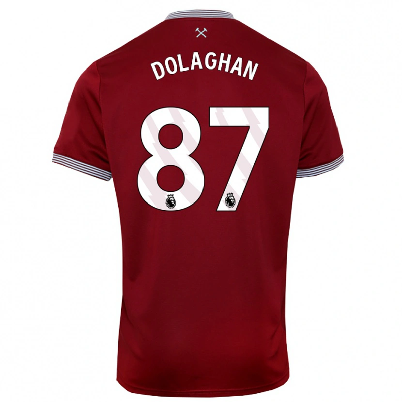 Danxen Kinder Brad Dolaghan #87 Burgunderrot Weiß Heimtrikot Trikot 2025/26 T-Shirt