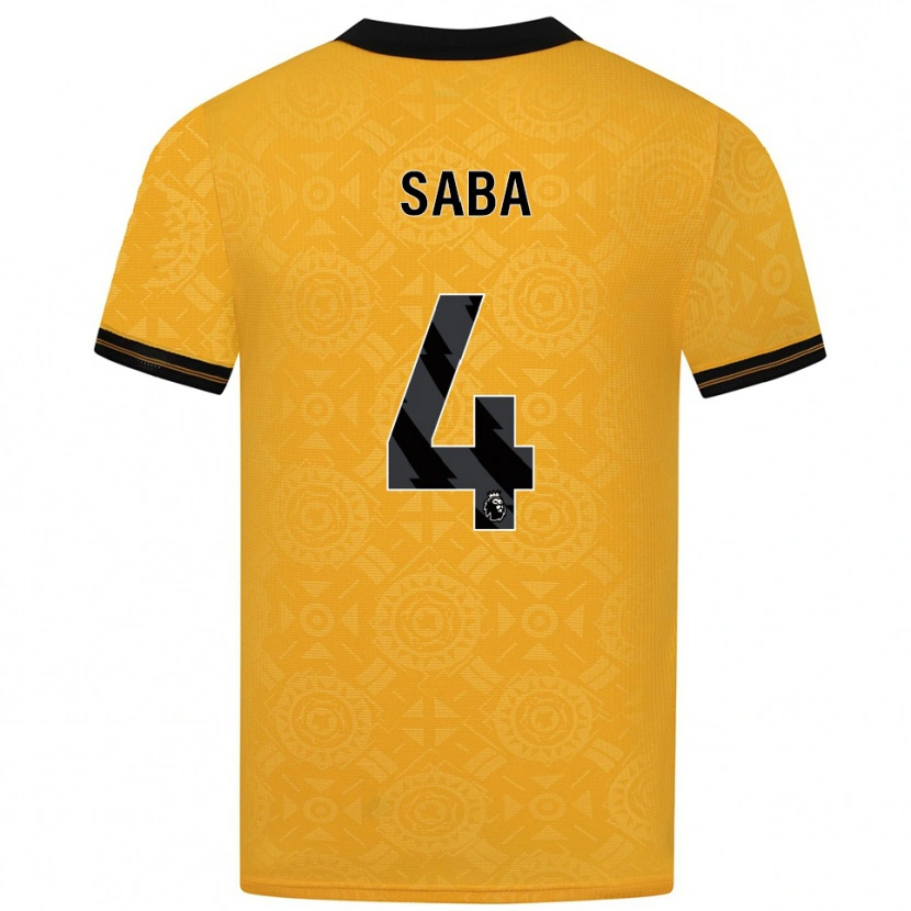 Danxen Kinder Elliot Saba #4 Gelb Schwarz Heimtrikot Trikot 2025/26 T-Shirt