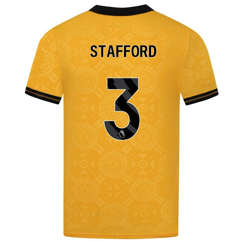Danxen Kinder Ollie Stafford #3 Gelb Schwarz Heimtrikot Trikot 2025/26 T-Shirt